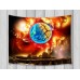 Nebula Galaxy Earth Ball Tapestry For Living Room Bedroom Dorm Wall Hanging Rug   253815003861